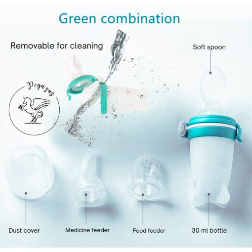 3-in-1 Multifunkciós etetőkanál - ajándékdobozban - Green/Zöld