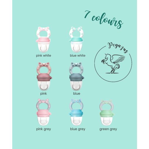 Malackás etetőcumi - pink white/rózsaszín-fehér