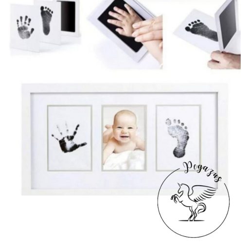 Fotokeret + baba kéz- és lábnyomat készítő ajándékszett