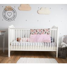 Zsebes pelenkatartó kiságyra- babarózsaszín