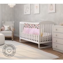 Zsebes pelenkatartó kiságyra- babarózsaszín