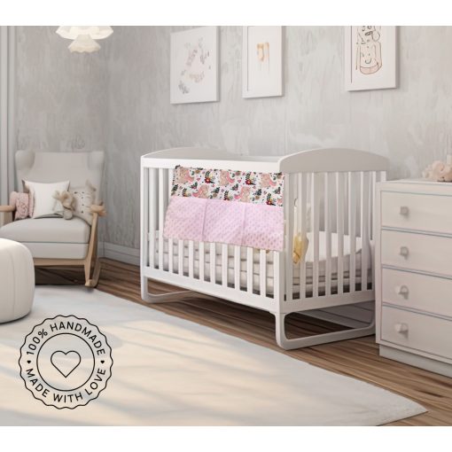 Zsebes pelenkatartó kiságyra- babarózsaszín