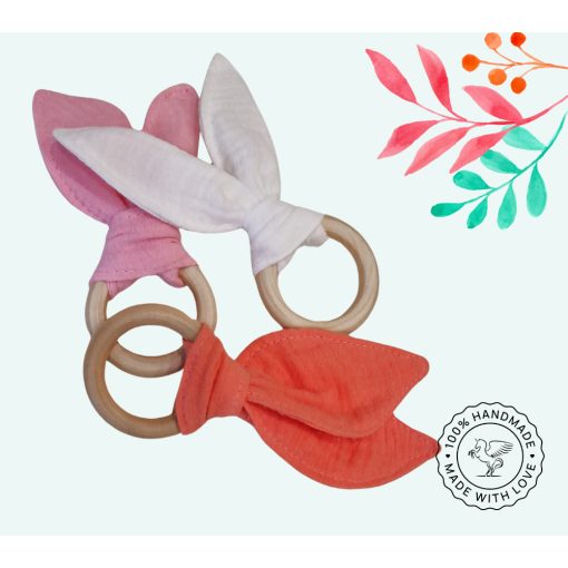 Nyuszifüles rágóka - Duplagéz - lazac