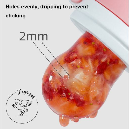 Malackás etetőcumi - pink grey/rózsaszín-szürke