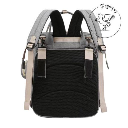 Pelenkázó hátizsák lenyitható pelenkázó paddal DAVID – AJÁNDÉK táskatartóval és USB kábellel - pink /rózsaszín