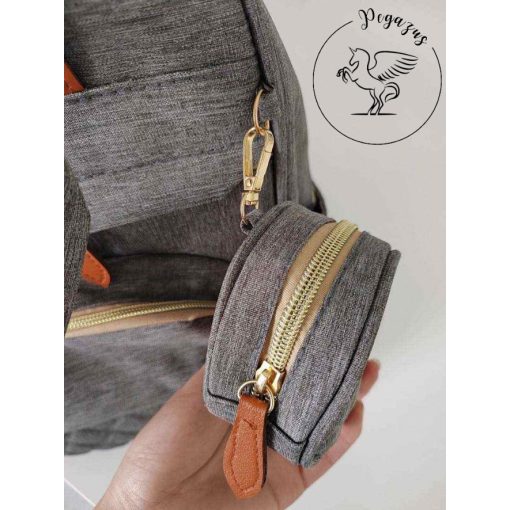 Pelenkázó hátizsák lenyitható pelenkázó paddal DAVID – AJÁNDÉK táskatartóval és USB kábellel - pink /rózsaszín