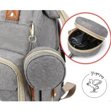 Pelenkázó hátizsák lenyitható pelenkázó paddal DAVID – AJÁNDÉK táskatartóval és USB kábellel - pink /rózsaszín