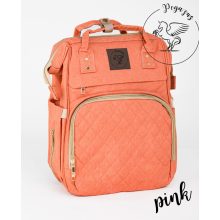 Pelenkázó hátizsák MOLLY – AJÁNDÉK táskatartóval - Pink/Rózsaszín