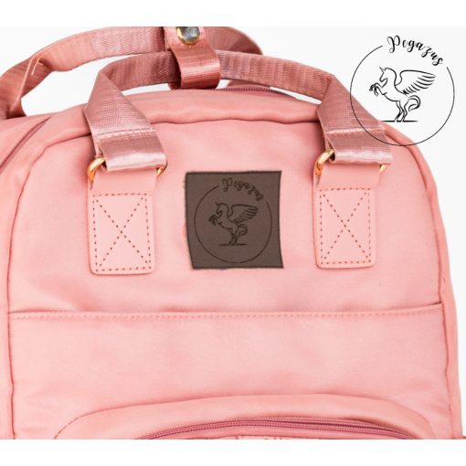 Pelenkázó hátizsák FLORA – AJÁNDÉK táskatartóval és USB kábellel - Pink / Rózsaszín