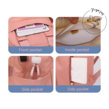 Pelenkázó hátizsák FLORA – AJÁNDÉK táskatartóval és USB kábellel - Pink / Rózsaszín