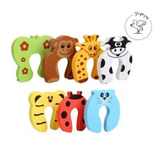 Ajtóütköző / ajtótámasz habszivacs – kék fóka mintával