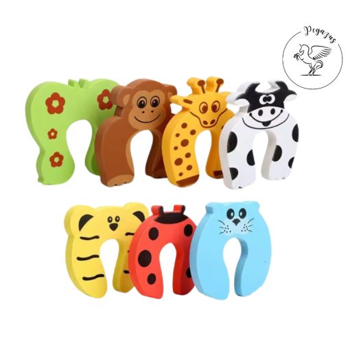 Ajtóütköző / ajtótámasz habszivacs – kék fóka mintával