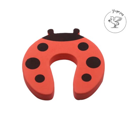 Ajtóütköző / ajtótámasz habszivacs – piros katica mintával