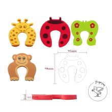 Ajtóütköző / ajtótámasz habszivacs – piros katica mintával