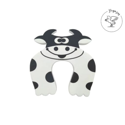 Ajtóütköző / ajtótámasz habszivacs – fehér boci mintával